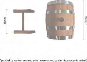 Beczka drewniana dębowa 3l wypalanana bimber, whisky lub wino + grawer 4