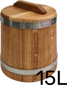 Beczka drewniana dębowa do kiszenia 15l 1
