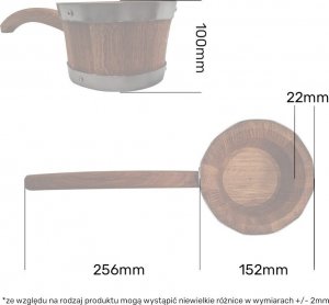 Chochla dębowa do sauny 0,5l 5