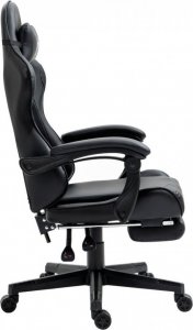 Fotel Ghost Chairs gamingowy GHOST 17 czarny z podnóżkiem 2