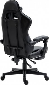 Fotel Ghost Chairs gamingowy GHOST 17 czarny z podnóżkiem 3