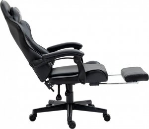 Fotel Ghost Chairs gamingowy GHOST 17 czarny z podnóżkiem 5