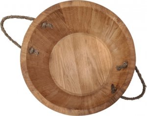 Wiadro beczka drewniana dębowa na witki do sauny 25l 2