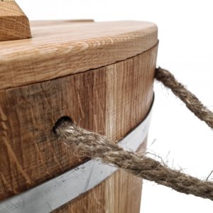 Wiadro beczka drewniana dębowa na witki do sauny 25l 3