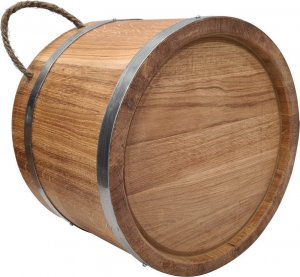 Wiadro beczka drewniana dębowa na witki do sauny 25l 4