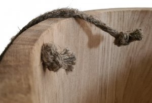 Wiadro prysznicowe do sauny drewniane dębowe 20l 7