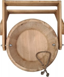 Wiadro prysznicowe do sauny drewniane dębowe 30l 3