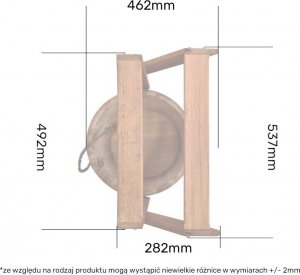 Wiadro prysznicowe do sauny drewniane dębowe 30l 5