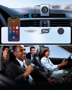 Transmiter FM Joyroom Joyroom samochodowy odbiornik Bluetooth 5.3 i zestaw głośnomówiący do portu AUX mini jack 3,5mm (JR-CB1) 6