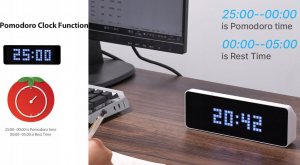 Stacja pogodowa Ulanzi Zegar Stacja Pogody WiFi PIXEL Clock TC001 10
