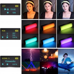 Lampa studyjna Ulanzi Diodowa Tuba LED VL119 RGB 4