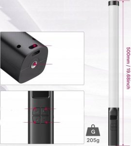 Lampa studyjna Ulanzi Diodowa Tuba LED VL119 RGB 10