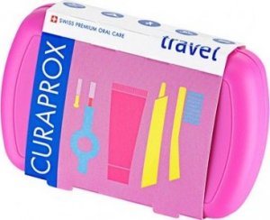 Curaprox Travel Set Szczoteczka do zębów różowy 1szt 1
