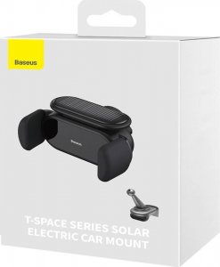 Baseus Uchwyt samochodowy elektryczny Baseus T-Space z ładowarką solarną (czarny) 13