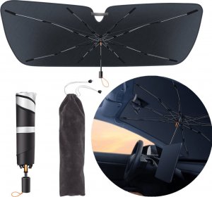Baseus Samochodowy parasol przeciwsłoneczny Baseus CoolRide CRKX000101 duży (czarny) 1