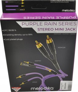 Kabel Melodika Jack 3.5mm - Jack 3.5mm 8m fioletowy (MELO-MDMJ80) 13