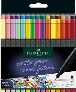 Faber Castell Cienkopisy Grip 30 kolorów FABER CASTELL 1