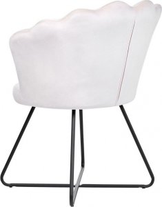 Beliani Fotel welurowy beżowy LOVELOCK 5