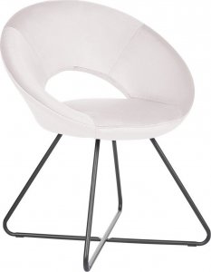 Beliani Fotel welurowy beżowy RACHEL 2