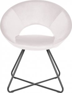 Beliani Fotel welurowy beżowy RACHEL 3