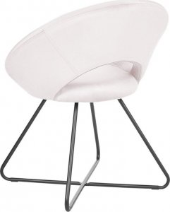 Beliani Fotel welurowy beżowy RACHEL 4