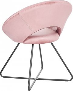 Beliani Fotel welurowy różowy RACHEL 4