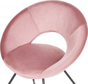 Beliani Fotel welurowy różowy RACHEL 5