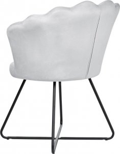 Beliani Fotel welurowy szary LOVELOCK 5