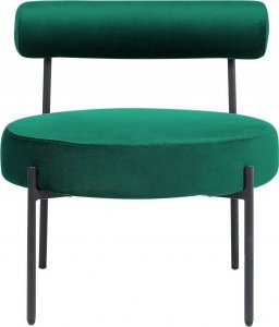 Beliani Fotel welurowy szmaragdowy ALPHA 3