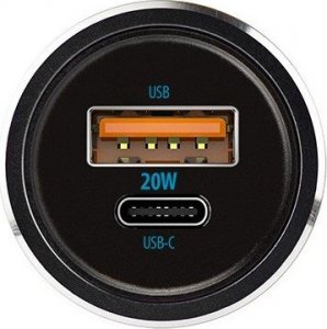 Ładowarka TelForceOne Forever ładowarka samochodowa PD3.0 + QC3.0 CC-06 1x USB-C 1x USB 20W czarna 3