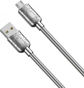 Kabel USB XO XO kabel NB216 USB - microUSB 1,0 m 2,4A srebrny 1