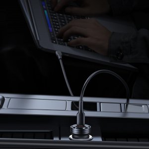 Ładowarka Usams Ładowarka samochodowa USAMS C35 USB-A+USB-C 45W Fast Charge fioletowy/purple (US-CC175) 2