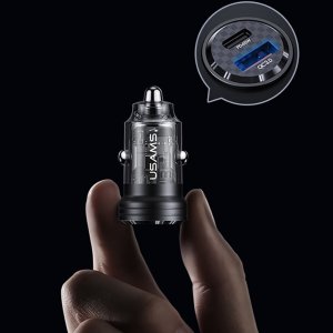 Ładowarka Usams Ładowarka samochodowa USAMS C35 USB-A+USB-C 45W Fast Charge fioletowy/purple (US-CC175) 21