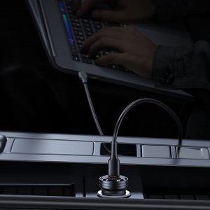 Ładowarka Usams Ładowarka samochodowa USAMS C35 USB-A+USB-C 45W Fast Charge fioletowy/purple (US-CC175) 24