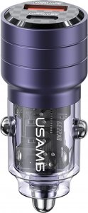 Ładowarka Usams Ładowarka samochodowa USAMS C36 USB-A+USB-C 95W Fast Charge fioletowy/purple (US-CC176) 1