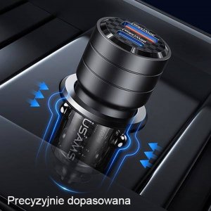 Ładowarka Usams Ładowarka samochodowa USAMS C36 USB-A+USB-C 95W Fast Charge fioletowy/purple (US-CC176) 4