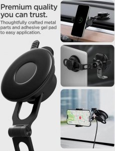 Ładowarka Spigen SPIGEN UTS35W ONETAP UNIVERSAL WINDSHIELD & DASHBOARD CAR MOUNT WIRELESS CHARGER BLACK 13