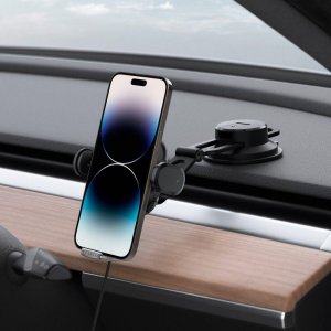 Ładowarka Spigen SPIGEN UTS35W ONETAP UNIVERSAL WINDSHIELD & DASHBOARD CAR MOUNT WIRELESS CHARGER BLACK 7