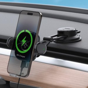 Ładowarka Spigen SPIGEN UTS35W ONETAP UNIVERSAL WINDSHIELD & DASHBOARD CAR MOUNT WIRELESS CHARGER BLACK 9