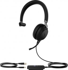 Słuchawka Yealink Yealink UH38 Mono UC Zestaw słuchawkowy Przewodowy i Bezprzewodowy Opaska na głowę Biuro/centrum telefoniczne Bluetooth Czarny 1