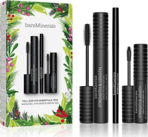 bareMinerals BareMinerals - Eye Essentials Trio zestaw wzmacniająco-wydłużający tusz do rzęs Black 8ml + żel do brwi Clear 5ml + kredka do powiek Onyx 0.35g 1