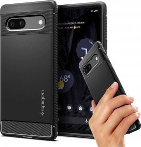 Spigen Etui ochronne na telefon Spigen Rugged Armor do Google Pixel 7a Matte Black 13
