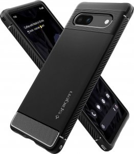 Spigen Etui ochronne na telefon Spigen Rugged Armor do Google Pixel 7a Matte Black 2