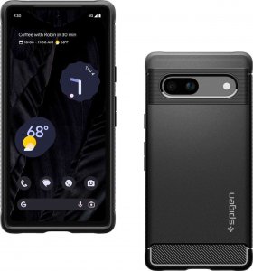 Spigen Etui ochronne na telefon Spigen Rugged Armor do Google Pixel 7a Matte Black 3