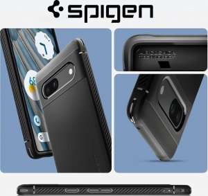 Spigen Etui ochronne na telefon Spigen Rugged Armor do Google Pixel 7a Matte Black 4