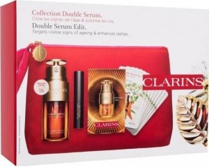 Clarins CLARINS - Double Serum Edit zestaw Double Serum serum do twarzy 30 ml +  Wonder Perfect Mascara 4D tusz do rzęs 3ml + Double Serum Eye 7 Days serum pod oczy 7x0.9ml + kosmetyczka 1