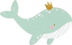 Serwetki papierowe morskie wieloryb złota korona 1