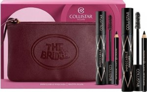 Collistar Collistar Zestaw Impeccabile Mascara tusz do rzęs Black 11ml + Matita Kajal kredka do oczu Black 0.8g + The Bridge burgundowa kosmetyczka 1