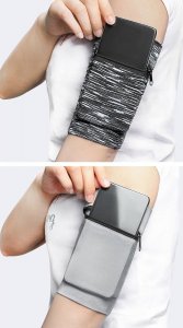 Hurtel Opaska na ramię do biegania ćwiczeń fitness armband brązowy Opaska na ramię do biegania ćwiczeń fitness armband brązowy 11