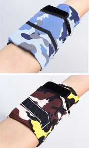 Hurtel Opaska na ramię do biegania ćwiczeń fitness armband paski biały-czarny Opaska na ramię do biegania ćwiczeń fitness armband paski biały-czarny 10